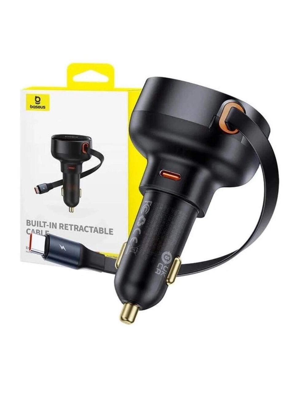 Baseus Enjoyment Pro Retractable USB-C Car Charger 60W